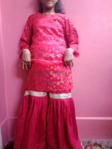 Stunning Pink Sequined Kurta Set