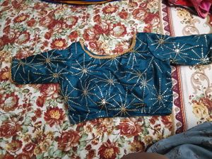 Teal Embroidered Blouse