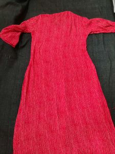 Red Striped Kurta