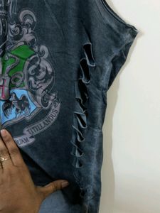 Ripped Hogwarts Themed Top By Free Authority