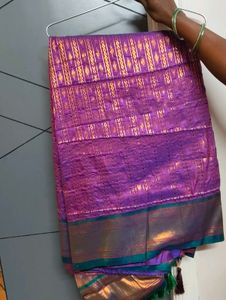Elegant Purple Banarasi Silk Saree