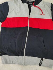 Color Block Zip Up Hoodie