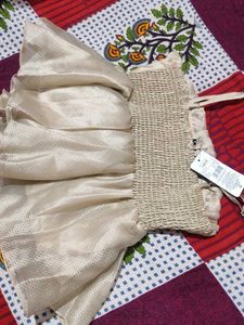 Cream Textured Sheer top 💖