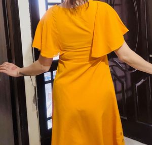 Yellow Print Maxi Dress