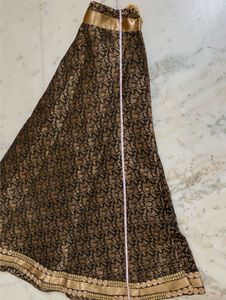 Beautiful black &amp; gold lehenga set with matching g