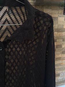 Chic Black Sheer Top