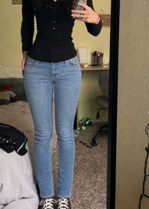 Light Wash High Waisted Skinny Jeans