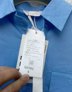 Korean Pinterest Light Blue Long Sleeve Shirt