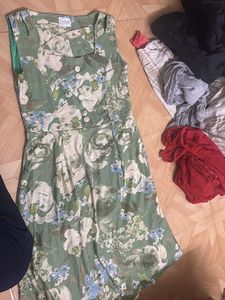 Chic Floral Print Sleeveless Dress