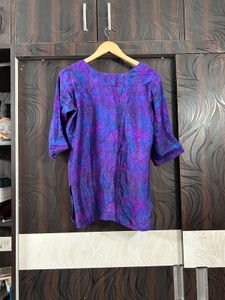 Vibrant Purple Printed Kurta
