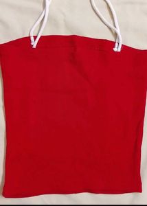 Red "Chaos" Crop Top