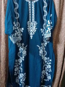Elegant Teal Embroidered Kurta