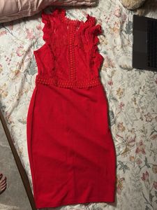Stunning Red Lace Bodycon Dress