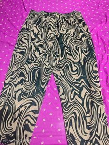 Stylish Swirl Print Wide Leg Pants