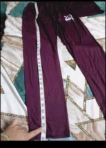Unused Maroon "Slow Down" T-Shirt &amp; Pants Set
