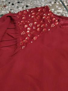 Stunning maroon Embellished top