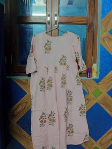 Pink Printed Kurta
