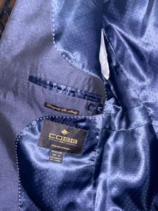 Men's Blue Metallic Blazer