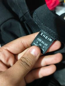 Black Ruched Drawstring skirt
