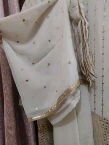 Elegant White Kurta Set with Dupatta