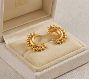Gold Plated Moon Earrings set