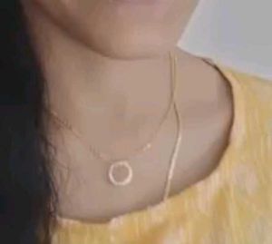 Gold Necklace with Crystals combo