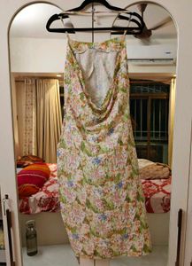 Floral Ruched Midi date Dress