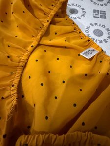 Cute Mustard Yellow Polka Dot Top