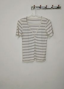 Ribbed Strip Top