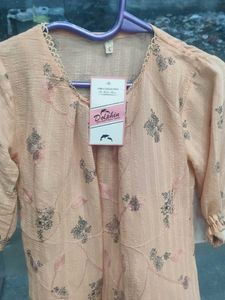 Peach Floral Top