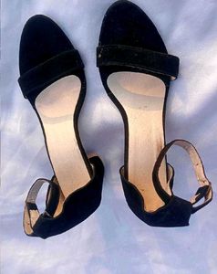 Stylish Black Ankle Strap Heels