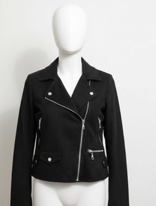black cropped jacket