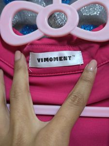 Bright Pink Button-Up Shirt