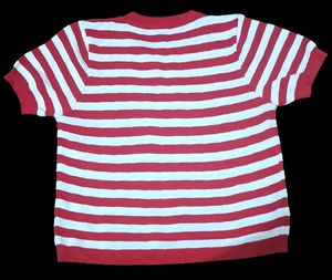 Red And White Mixed Crop Top | Casual Wear |Size S