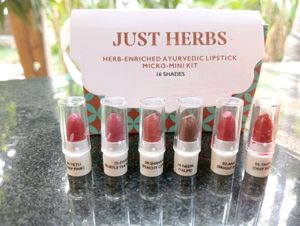 12 JUST HERBS LIPSTICK SAMBPLE KIT
