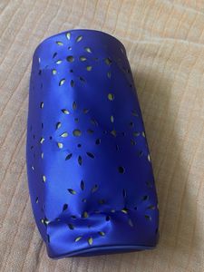 Stylish Blue Laser Cut Pouch