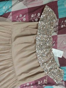 Elegant Sequin Off-Shoulder Gown