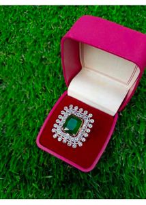 Statement Emerald & Diamond Ring