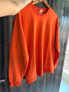 Bright Orange Crewneck Sweatshirt
