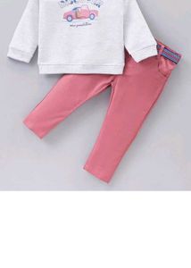 Girls' Cute Car Print Sweatshirt &amp; Pants Set