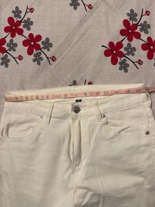 HNM White Denim Jeans