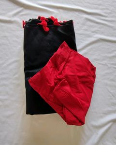 Black And Red Saree (Women's)