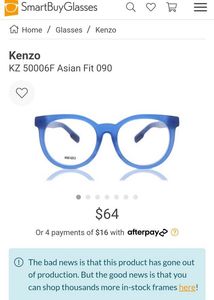 Kenzo Blue Round Glasses
