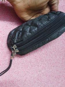 Chic Quilted Pouch with Wristlet