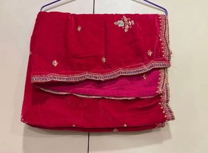 Elegant Pink Velvet Kurta with Intricate Embroider