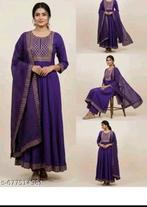 Elegant Purple Kurta Set with Dupatta