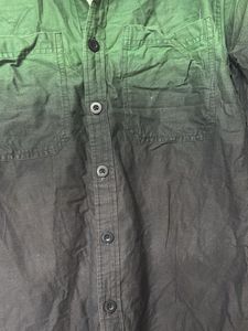 Men's Green Ombre Button-Up Shirt
