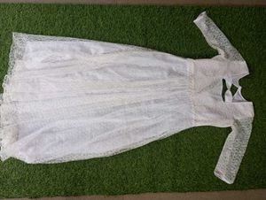 Elegant White Lace Maxi Dress