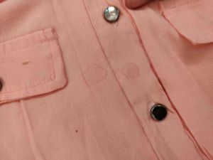Peach Off-Shoulder Button-Up Top