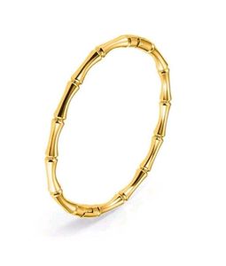 Elegant Gold Bamboo Cuff Bracelet